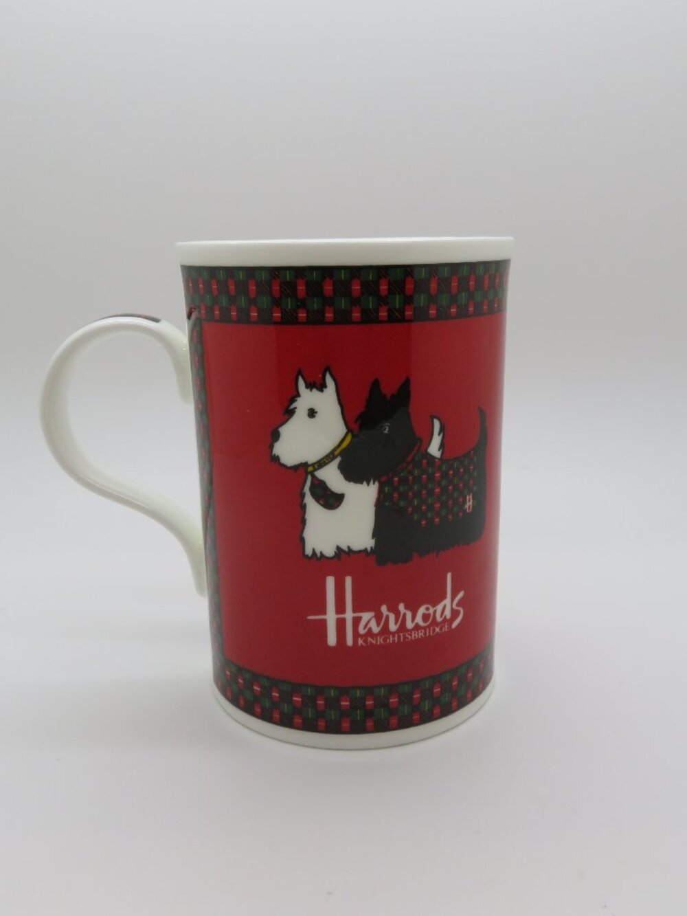 Harrods Scottie Dog Red Bone China Mug England